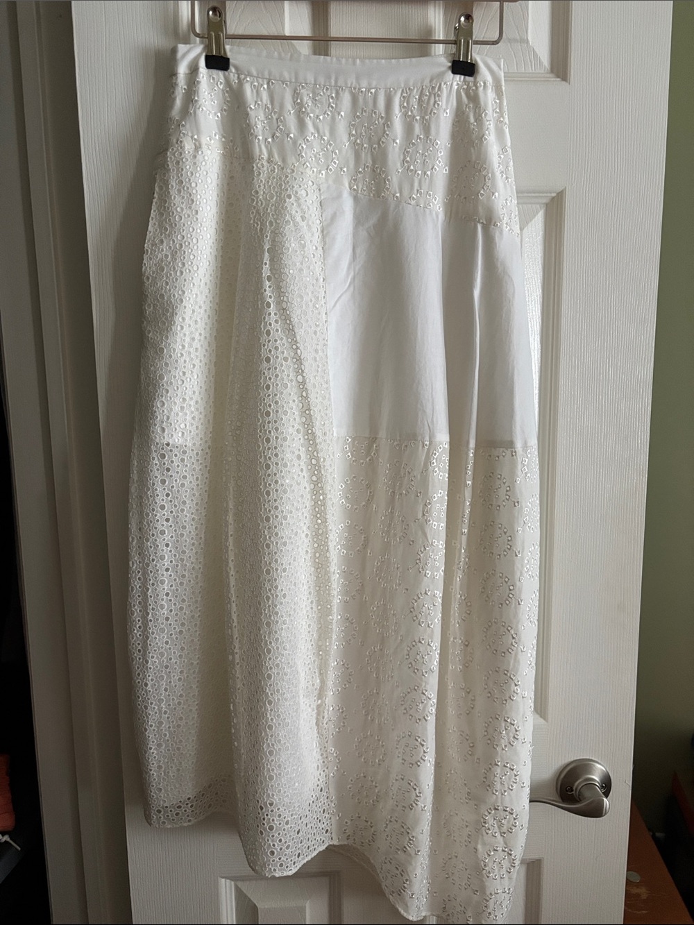 Tibi Silk Cotton Eyelet Asymmetrical Skirt - Picture 4 of 4
